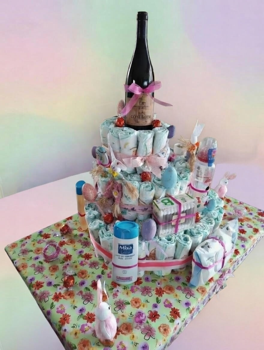 Gâteau De Couches Sur Plaque Modèle 1