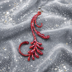 Impression 3D Rouge Inspiration Plume Évasée