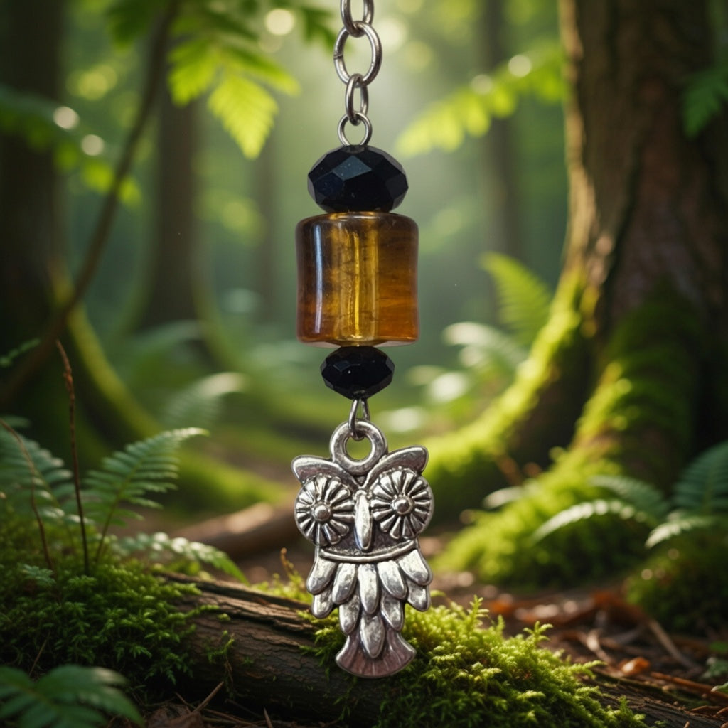 Hibou cylindre Ambre