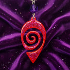 Impression 3D Rouge Spirale Pailletes Rose
