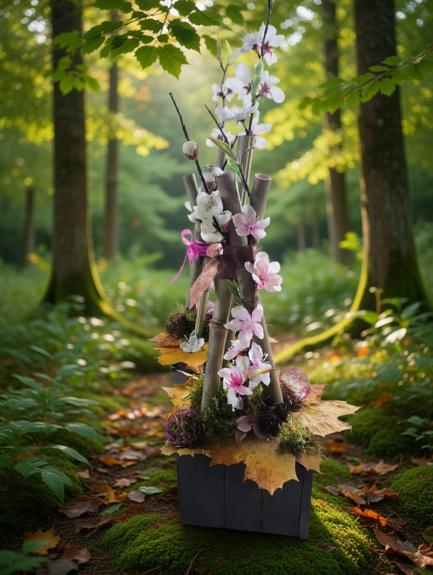 Arrangement Ikébana fleurs de printemps La fée bricole