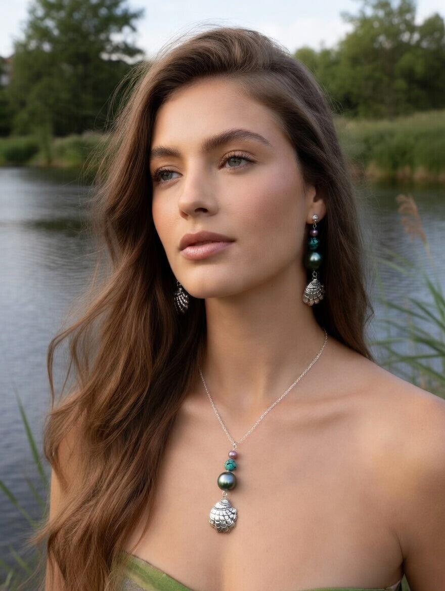 Coquillage perles verte