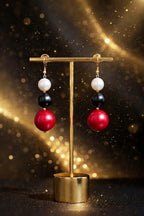 Perles Rouge, noir, blanc