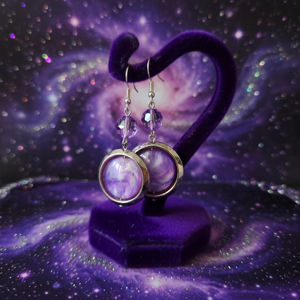 Perles rondes violettes