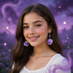 Perles rondes violettes