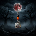 Citrouile Haloween perles orange, noir