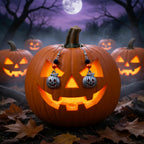 Citrouile Haloween perles orange, noir