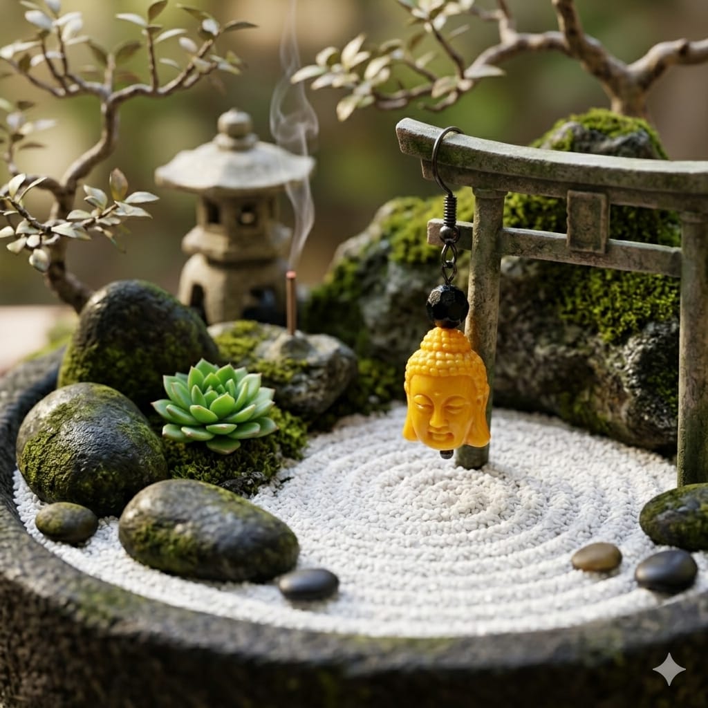 Dissocier tête de bouddha jaune, bordeau