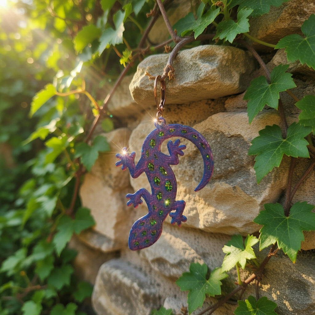 Impression 3D Salamandre violet, vert