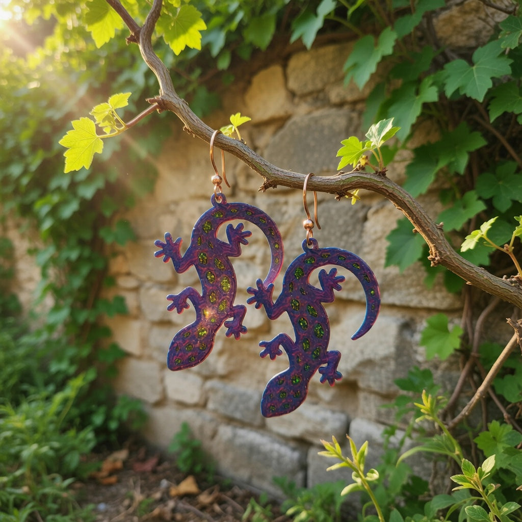 Impression 3D Salamandre violet, vert