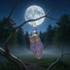Impression 3D Hibou perles doré, violet
