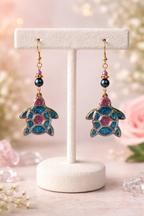 Impression 3D Tortue perles bleu, fuchsia