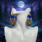 Impression 3D Loup doré perle bleu