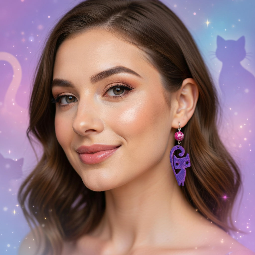 Impression 3D Chat violet perle rose