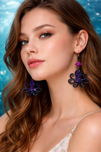 Impression 3D Méduse noir paillettes rose, bleu