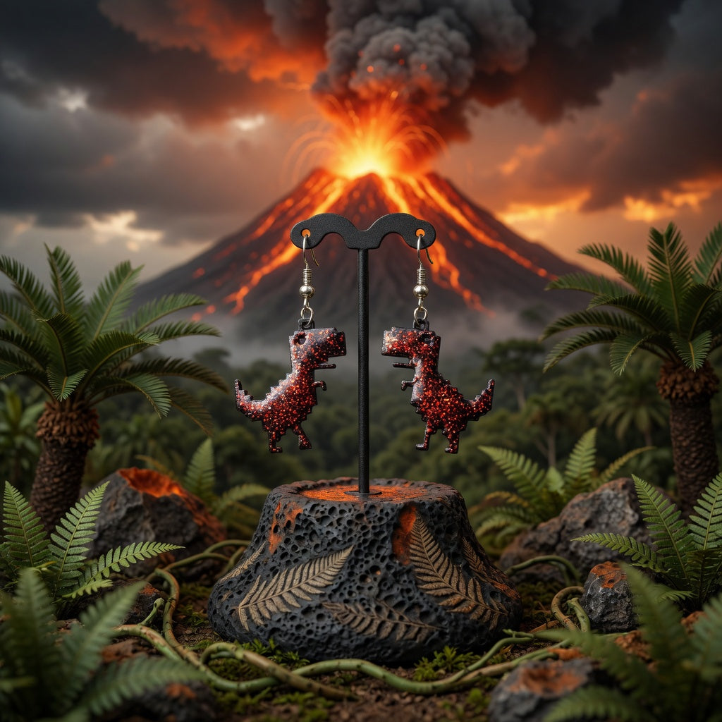 Impression 3D Dino rouge, noir