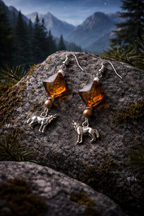Loup pierre octogonale ambre