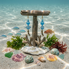 Hippocampe perles turquoises