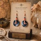 Singe sur plaque noir perles gris, noir, orange