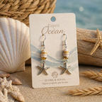 Étoile de mer perle blanc, vert