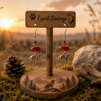 Loup perles ambre foncé, clair, orangé