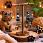 Bouledoque bronze perles facettes noir, gris, gris sombre La fée bricole