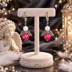 Ange argenté perles fuchsia, blanc La fée bricole