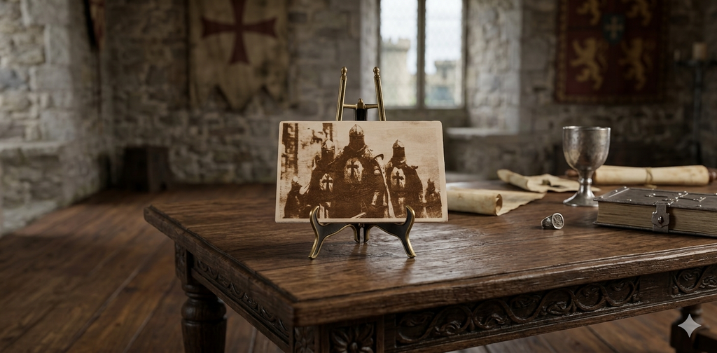 Templier sur plaque bois