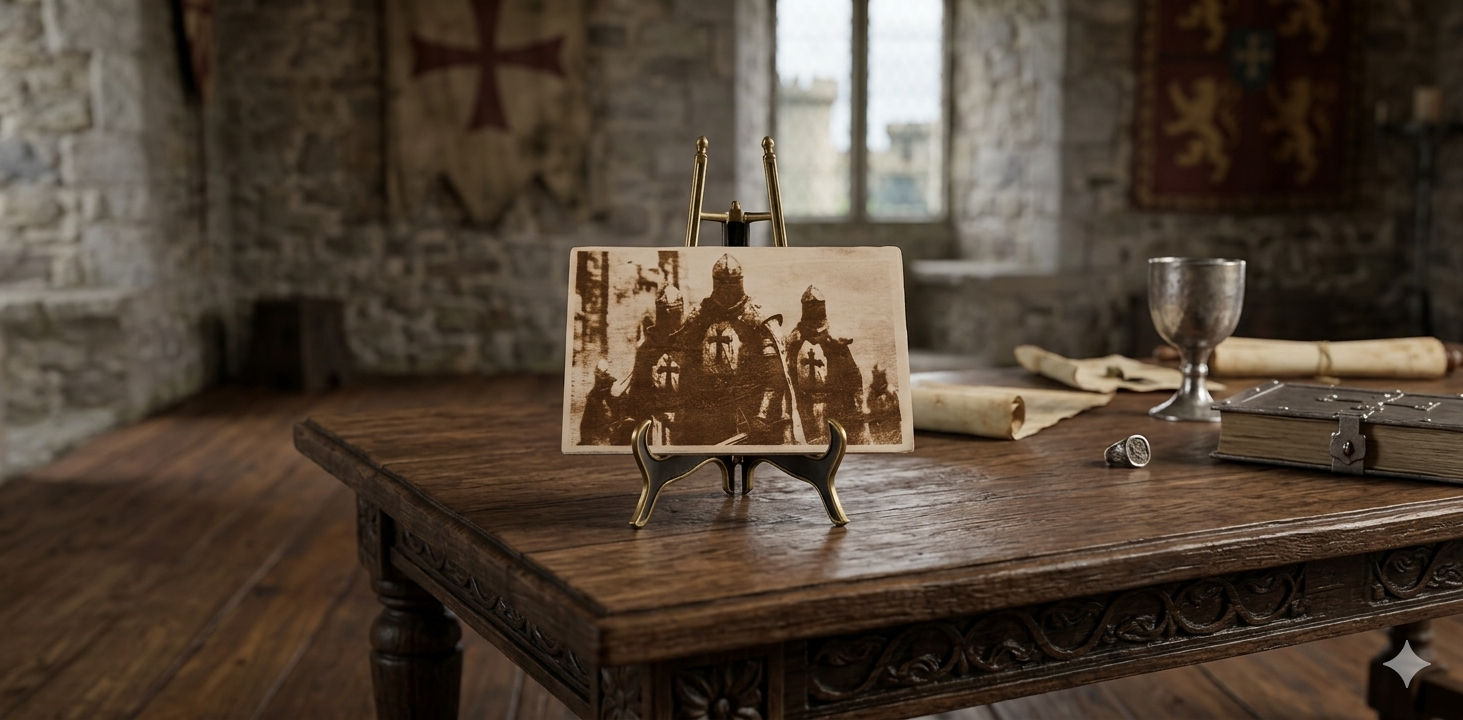 Templier sur plaque bois