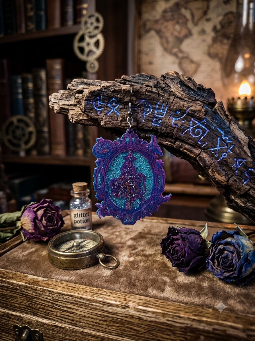 Impréssion 3D Tableau sorcière violet