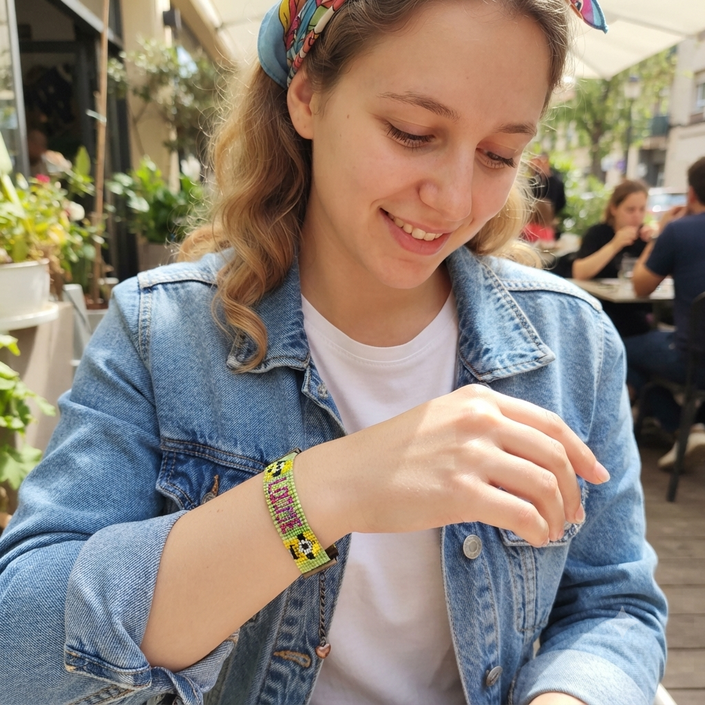 Bracelet en perles de rocailles LOUISE La fée bricole