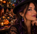 Chapeau de sorcière violet La fée bricole