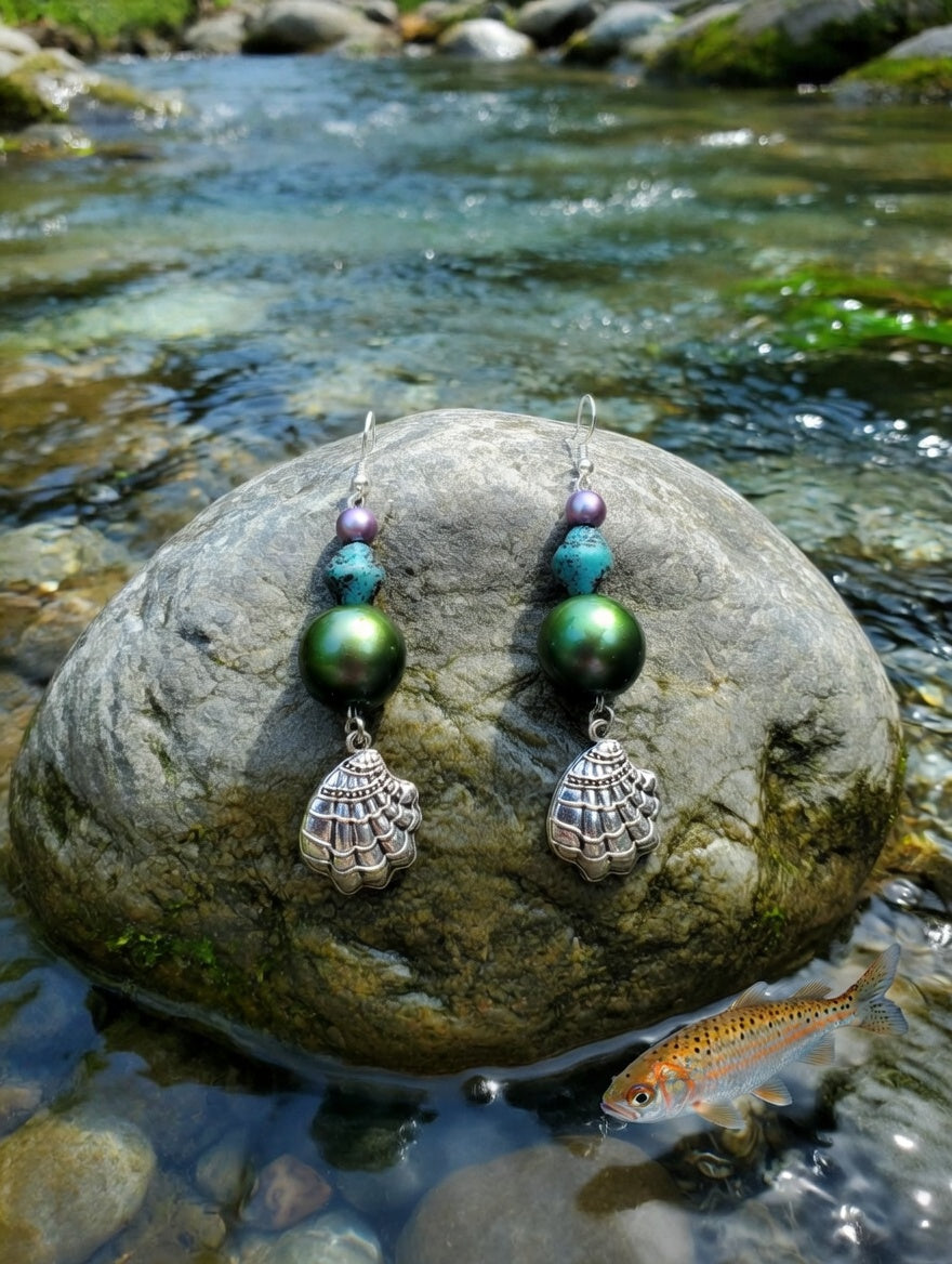Coquillage perles verte