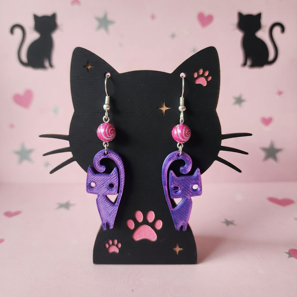 Impression 3D Chat violet perle rose