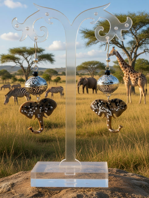 Impression 3D tête d'Élephant doré
