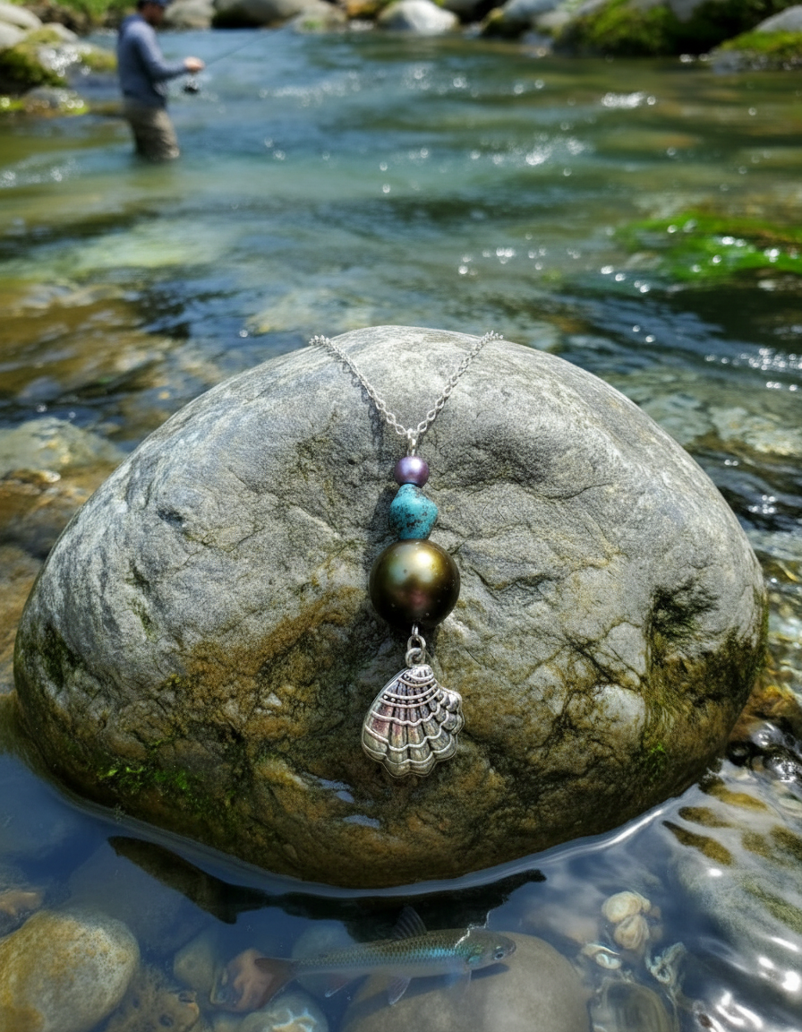Coquillage perles verte